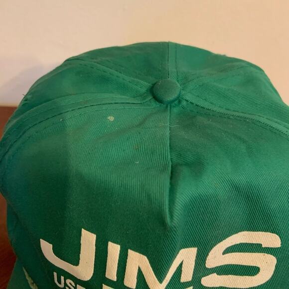 Vintage snapback dad hat auto body car shop green w rope brim. Old orchard Maine - Picture 4 of 8